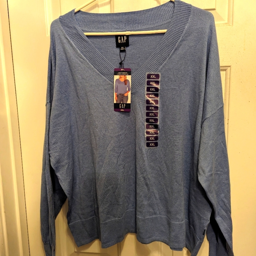 NWT The Gap light weight V neck sweater